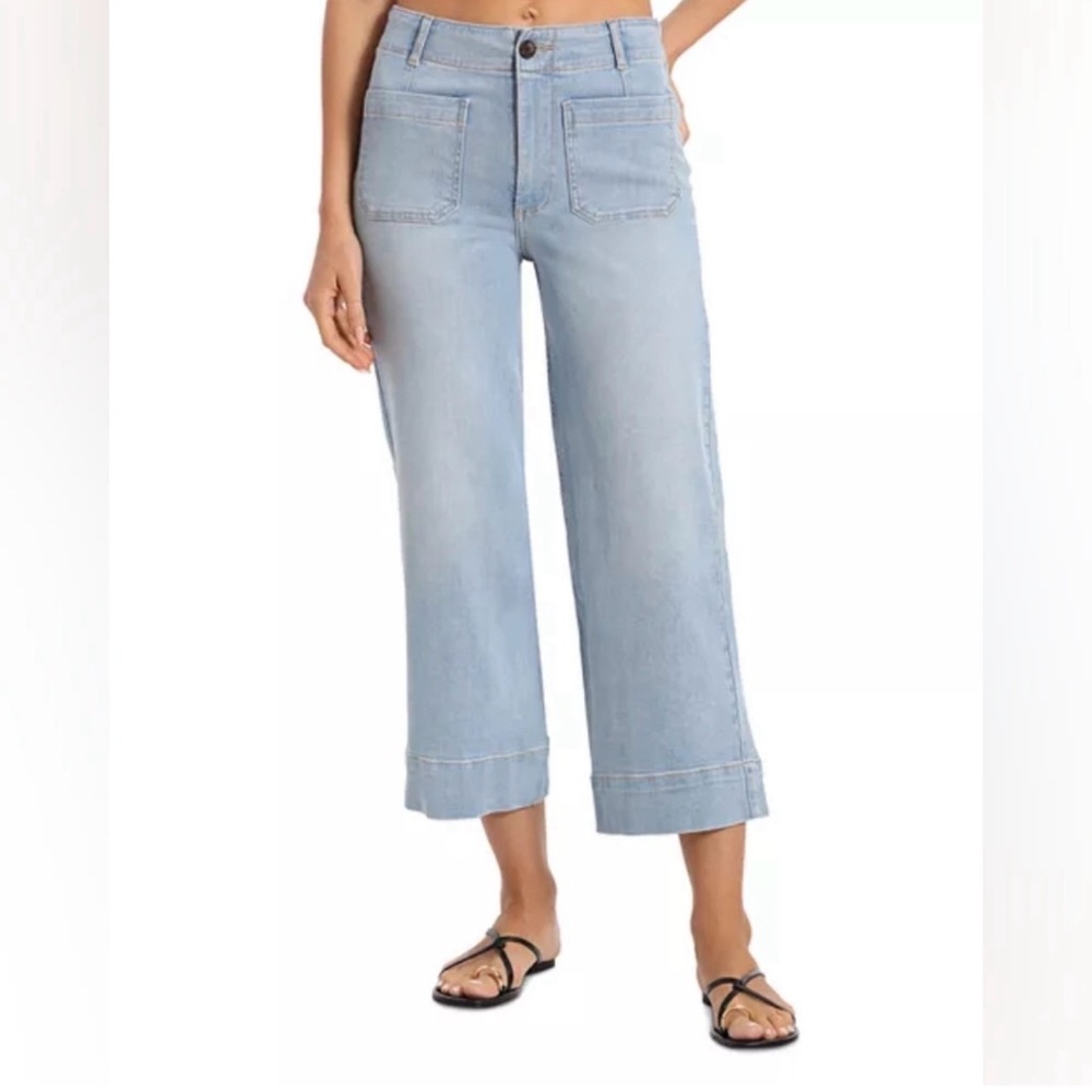 Bagatelle women’s Classic Blue Cropped Wide-Leg Women Jeans size 26 - Picture 5 of 5